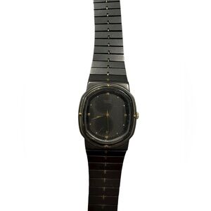 Seiko Black and Gold Watch